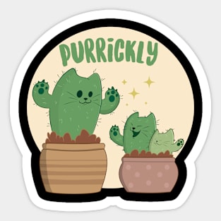 Purrickly Succulent Kitties Sticker